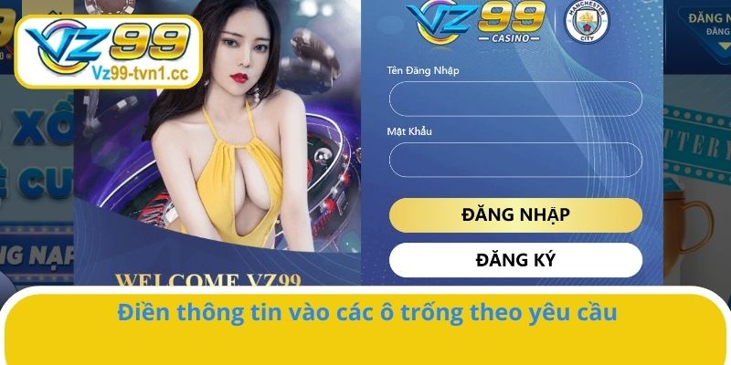 Điền thông tin vào các ô trống theo yêu cầu