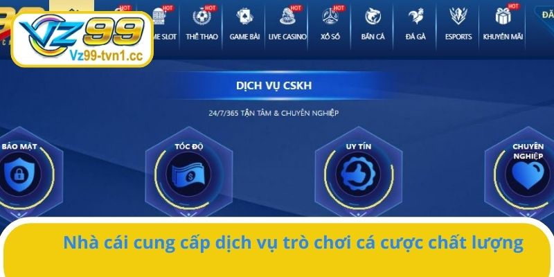 Nhà cái cung cấp dịch vụ trò chơi cá cược chất lượng Quốc tế